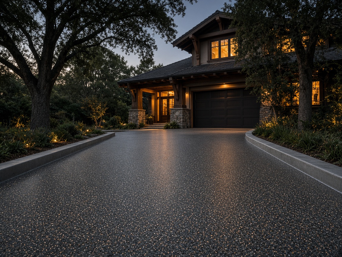 Coated driveway