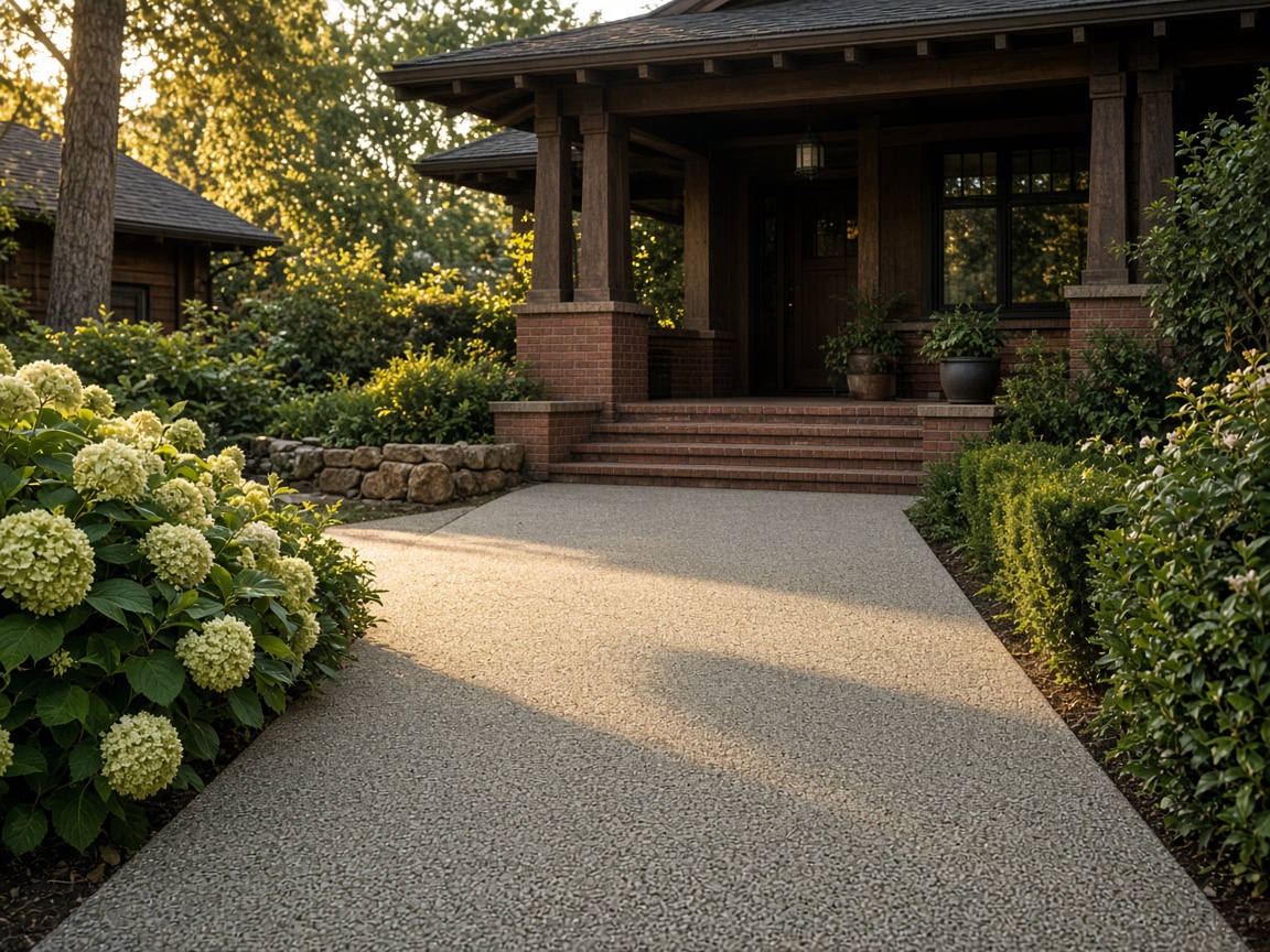 Coated front walk